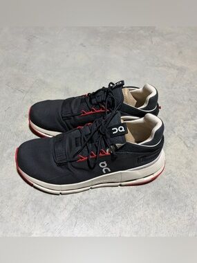 On Running Men's Athletic Shoes in Black and Red